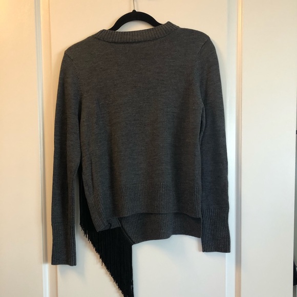 MILLY Asymmetrical Fringe Sweater - Picture 3 of 3